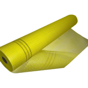 Visualisation d’un rouleau de Treillis 145 grammes pour le renforcement de la couche de base de mortier colle avec Armatures Fibre de Verre, produit BAUMIT disponible chez Orpa Matériaux (Elaustore).