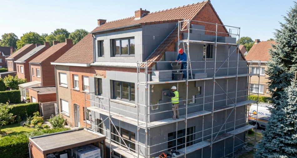 Isolation maison points clés : pose de panneaux isolants BAUMIT sur façade pour une protection thermique optimale