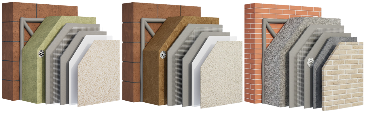 Extension maison conseils rénovation : compositions de systèmes ITE BAUMIT pour isolation façade performante