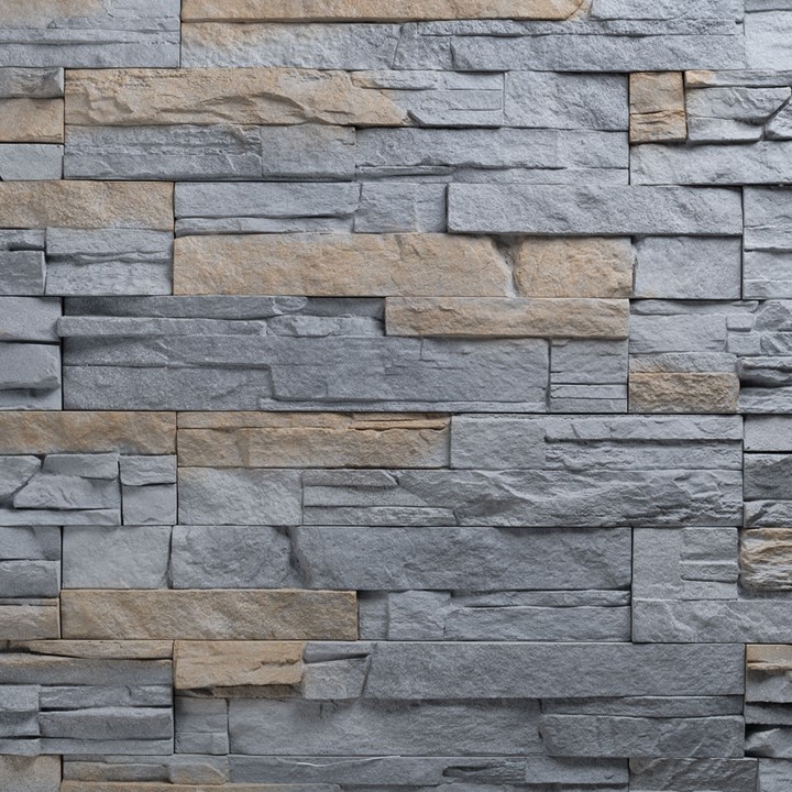 Visualisation d’un parement Pierre Reconstituée Verniprens Varadero ton Vulcano, hydrofugé dans la masse, adapté pour une utilisation en intérieur comme en extérieur. Produit VERNIPRENS, disponible chez Orpa Matériaux (Elaustore), spécialiste des matériaux de décoration et d’aménagement intérieur.