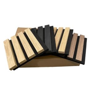 Échantillon Panneau Barcode Acajou sur feutre noir
